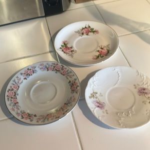 One off saucers flower design